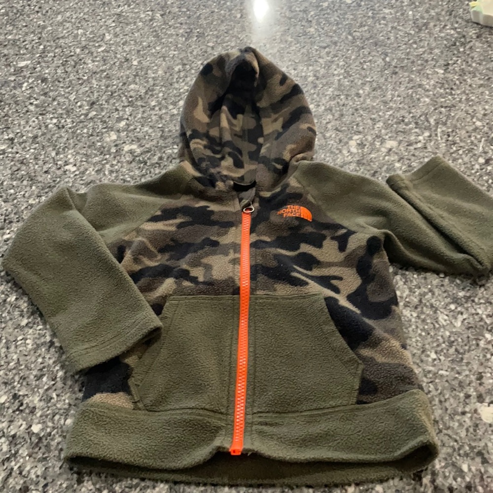 North Face fleece zip hoodie 3t